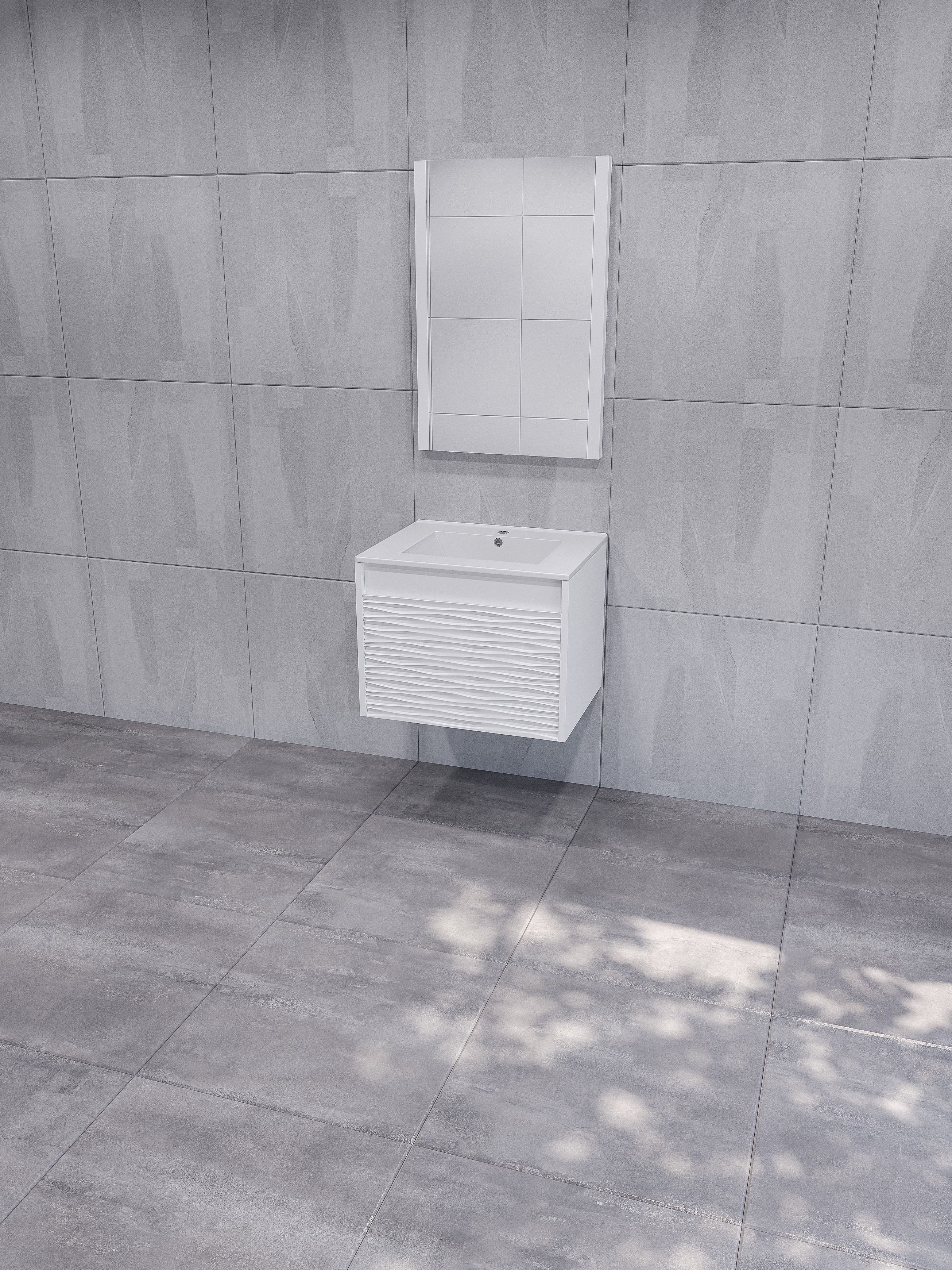 Wall-mounted Modern Sink With Pull-out Drawers